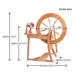 Ashford Traditional Spinning Wheel - Double Drive -Woolery Shop ASH DDSWb 23704.1580226120