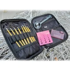 Kollage Square Interchangeable Gold Edition Knitting Needle Set(Kollage Square Interchangeable Gold Edition Knitting Needle Set) -Woolery Shop KOL GOLDd 72499