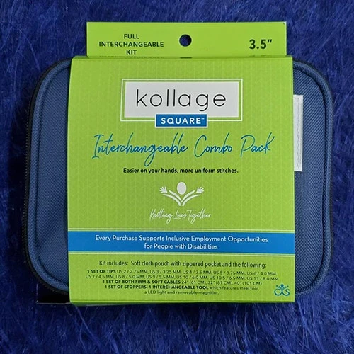 Kollage Square Interchangeable Combo Pack Knitting Needle Set - 3.5" 1 Kollage Square Interchangeable Combo Pack Knitting Needle Set - 3.5"
