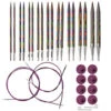 Options Interchangeable Rainbow Wood Circular Knitting Needle Set(Options Interchangeable Rainbow Wood Circular Knitting Needle Set)