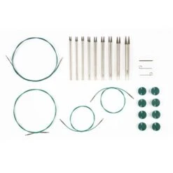 Nickel Options Interchangeable Circular Set: Green Cables(Nickel Options Interchangeable Circular Set Green Cables)