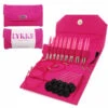 LYKKE Blush 3.5" Interchangeable Knitting Needle Set - Fuchsia Denim(Lykke Blush 3 5 Interchangeable Knitting Needle Set Fuchsia Denim)