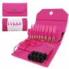 LYKKE Blush 3.5" Interchangeable Knitting Needle Set - Magenta Basketweave