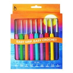 Pony Easy Grip Crochet Hook Set(Pony Easy Grip Crochet Hook Set)