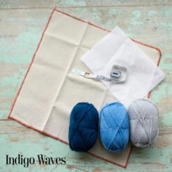 Punch It Up! Kit 6 Punch It Up! Kit -Woolery Shop RugPunchKitsIndigoWaves 95022.1655322468