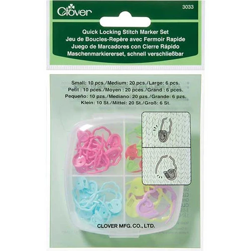 Clover Quick Locking Stitch Marker Set 2 Clover Quick Locking Stitch Marker Set - Image 2