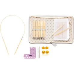 CarryC Interchangeable Bamboo Knitting Needle Long Set 6 CarryC Interchangeable Bamboo Knitting Needle Long Set -Woolery Shop SPI 072978b 92449.1562262750