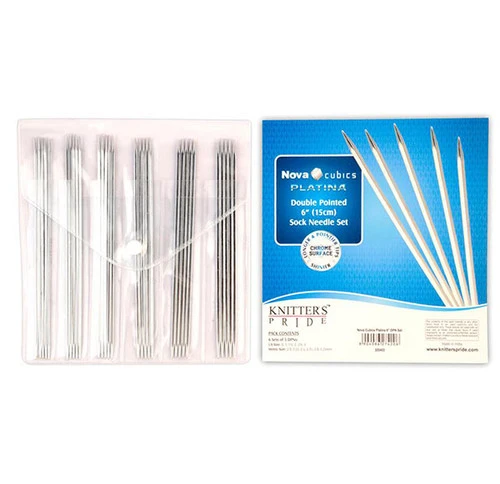 Nova Cubics Platina Double Pointed 6" Sock Needle Set 2 Nova Cubics Platina Double Pointed 6" Sock Needle Set - Image 2