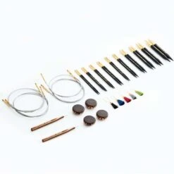 Lantern Moon Ebony Interchangeable Needle Set - Heirloom(Lantern Moon Ebony Interchangeable Needle Set Heirloom) -Woolery Shop SPI 666530c 16475