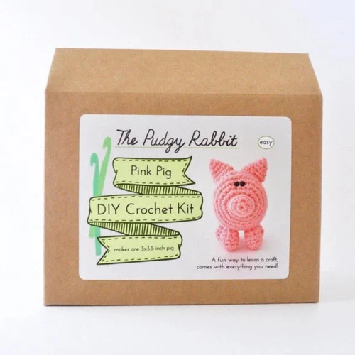 The Pudgy Rabbit Crochet Kit - Pig 4 The Pudgy Rabbit Crochet Kit - Pig - Image 4
