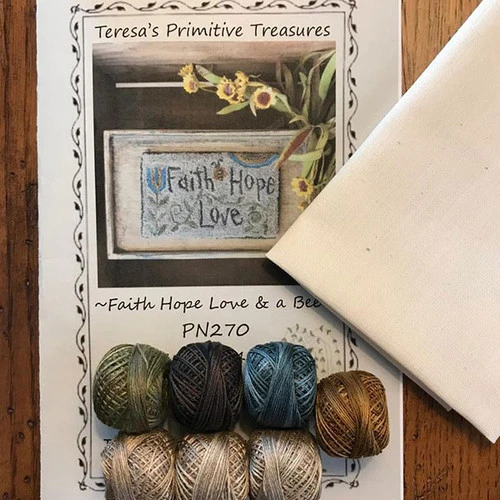 Punch Needle Kit - Faith Hope Love Bee 1 Punch Needle Kit - Faith Hope Love Bee