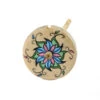 Galina Hand Painted Drop Spindle - Pink Blue Green Flower