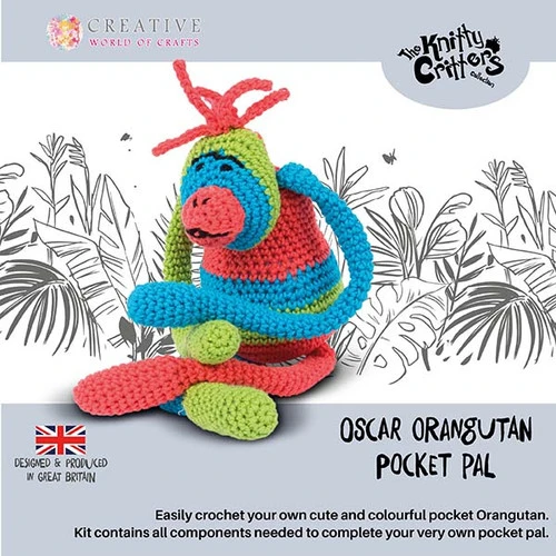 Knitty Critters Amigurumi Kit - Oscar Orangutan 2 Knitty Critters Amigurumi Kit - Oscar Orangutan - Image 2