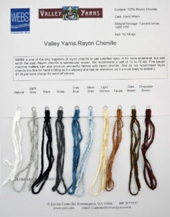 Rayon Chenille Yarn Color Card(Rayon Chenille Yarn Color Card)