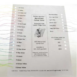Tubular Spectrum Cotton Yarn Color Card(Tubular Spectrum Cotton Yarn Color Card)